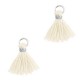 Mini Borla 1cm - Silver-off white